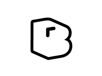B 3d b logo univers 3d rounded