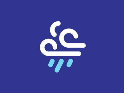 Wind & Rain icon rain symbol wind
