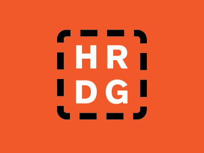 HRDG akzidenz grotesk cut out dashed dashed lines lines orange