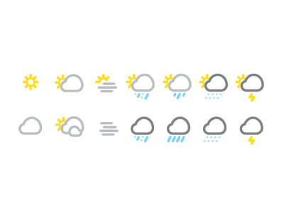 Weather Icon Update clouds icons rain sun thunder weather