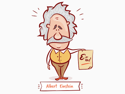 Einstein character cute drawing einstein illustration science scientist spring sweet