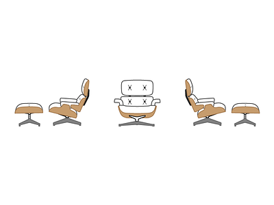 Eames Chair eames chair flat fun furniture illustration