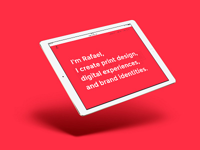 Personal website redesign branding colour digital fullscreen portfolio red responsive typography uiux web design website