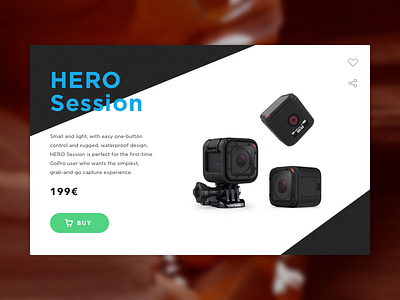 Day 002 - Product Card buy camera cart e commerce go pro price product shop ui ux web