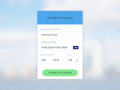 Day 004 - Credit Card Payment buy card credit details interface order payment sell shop ui visa widget