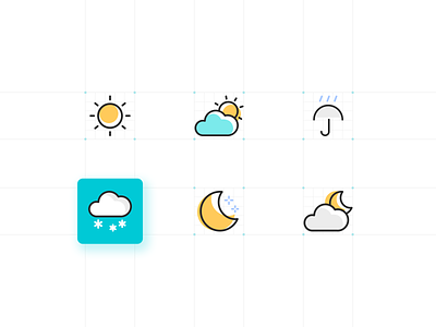 Weather Icon Set design icon icon design icons iconset ui ux weather weather icon weather icons