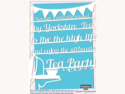 Advert for Yorkshire Tea branding design illustration typography