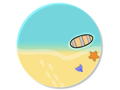 Summer Vacay Badge beach party branding design dribbbleweeklywarmup figma fun seashore