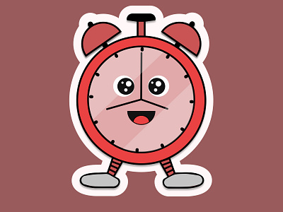 Clock sticker alarm alarmclock art branding clocks cute figma figmadesign goodvibes kidclock shades sticker stroke tableclock wallclock