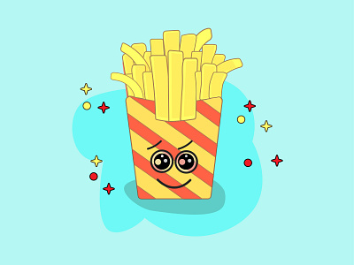 Fries adobe illustrator fastfood food foodblogger foodgasm foodie foodporn foodstagram french fries fries illustration tasty vector yummy