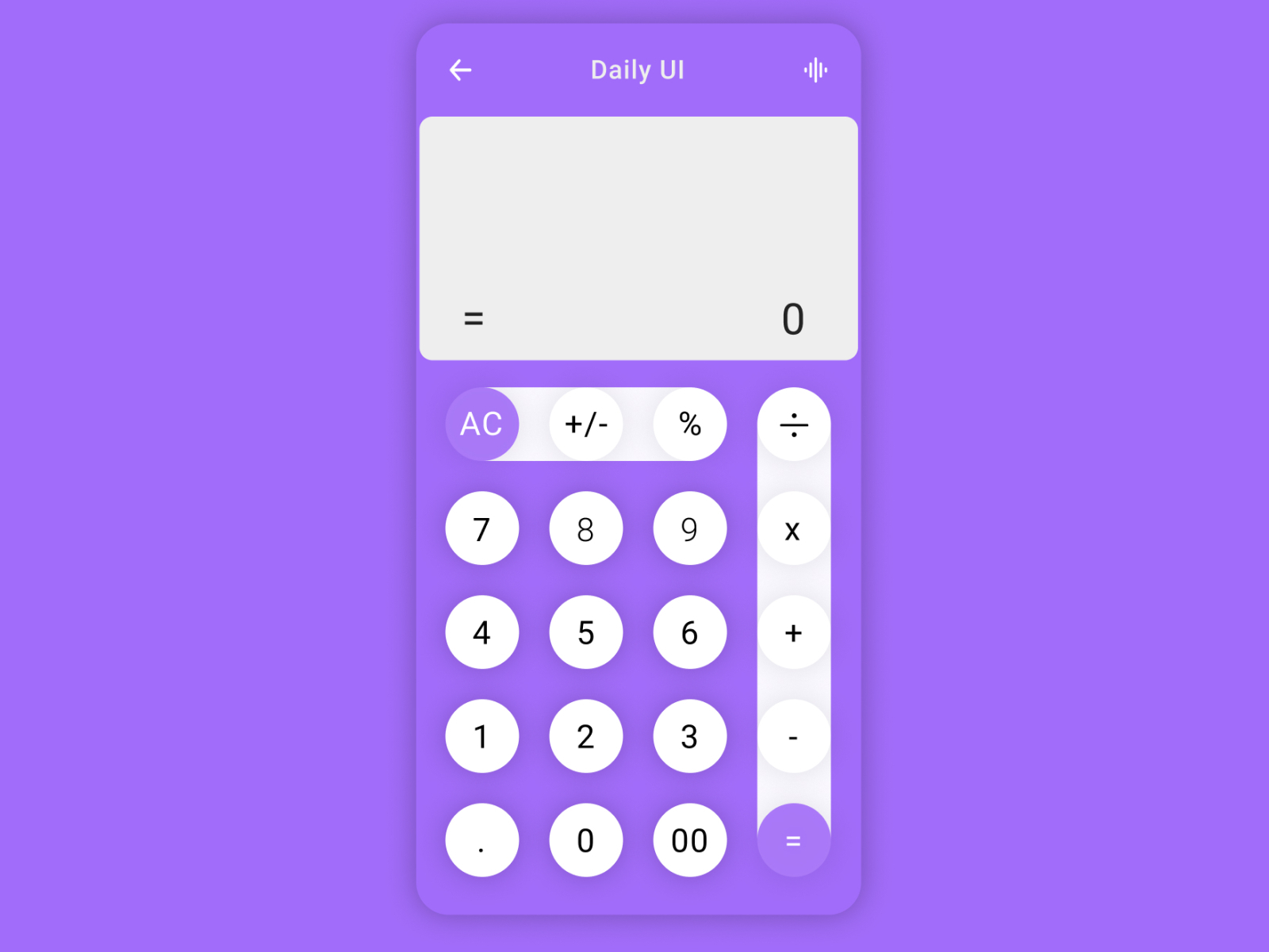 Daily UI Calculator by Harsh Hariya on Dribbble