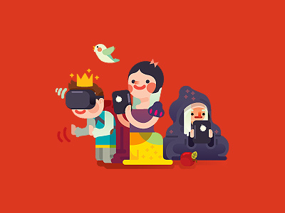 Snow White character design fairy tale illustration technology