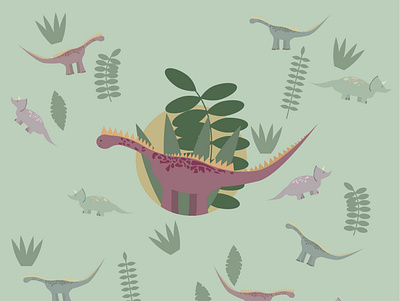 dinosaur art create create logo design dino dinosaur green icon illustration job jungle pattern yellow