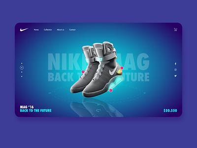 Nike Mag '16 - Back to the future branding design illustration typography ui ux
