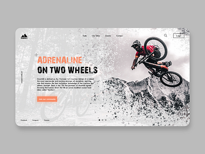 Adrenaline and mud - Landing page app branding design icon illustration logo typography ui ux vector