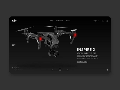 DJI - Landing page app branding design icon illustration logo typography ui ux vector