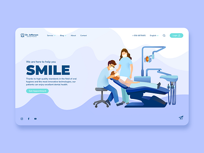 Dental clinic's landing page app branding design icon illustration logo typography ui ux vector