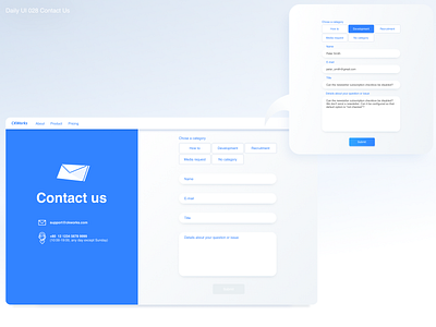 Daily UI 028 Contact Us