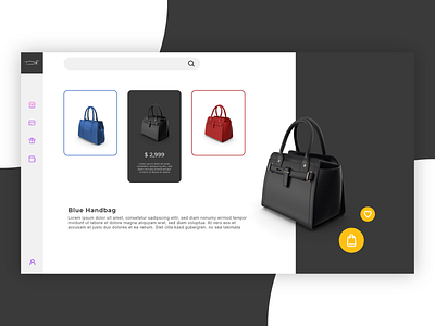 E-commerce Black Hand-Bags Web Design