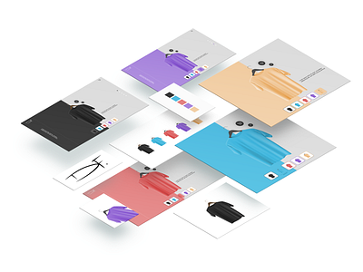 E-commerce T-shirts Store Web Design attractive home page branding clean design flat hero ending page hero image illustration logo