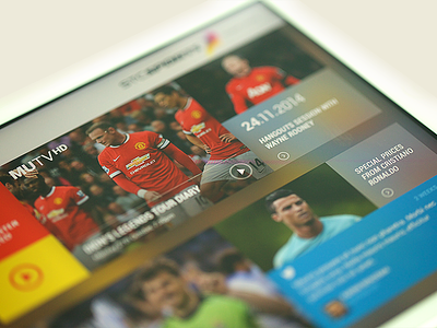 Football website contrast football ipad manchester united red
