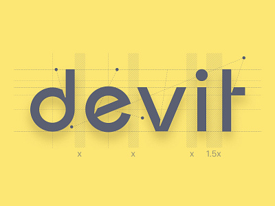 Devit Logotype brand identity logotype typeface yellow