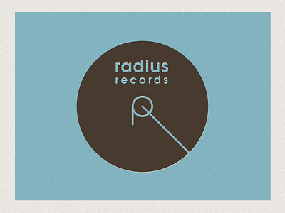 Radius Records Logotype Invert brand graphic design identity illustration logotype