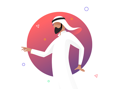 illustrations for corporate website arab design icon illustration it ui vector