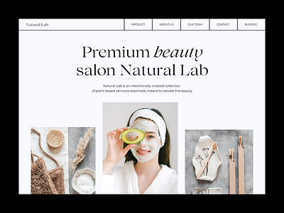 Natural Cosmetics - E-commerce beauty clean cosmetics design natural ui ux