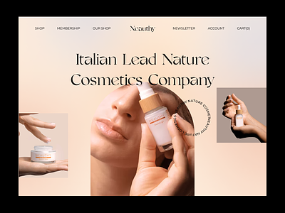 Cosmetics Ecommerce Website app beauty care clean cosmetics design nature skin ui ux