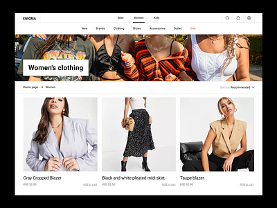 Website E-commerce clean design e-commerce ecommerce online store shop store ui ux