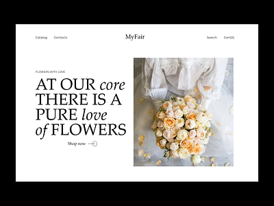 E-commerce flowers online shop clean design e-commerce flowers shop ui ux