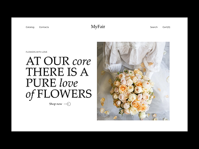 E-commerce flowers online shop