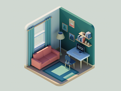 Isometric room 3D