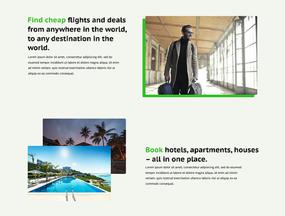 Airline Deals contrasting design green ui ux web web design webdesign