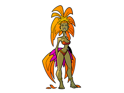 Carnival of Brazil affinitydesigner carnival characterdesign costume design digitalart illustration lady vector