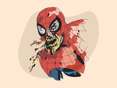 Retro Zombie Spiderman design illustration marvel photoshop retro spiderman superhero vector vector art walking dead zombie