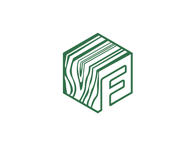 Wood Logo v2 adobe illustrator branding forestry letter f logo logodesign vector illustration wood wood block