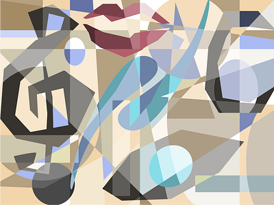 Neutral Cubism adobe illustrator adobe illustrator cc cubism cubist geometric illustration lips modernist music musical notes muted neutral picasso polygons post modernism shapes treble clef vector art vector artwork