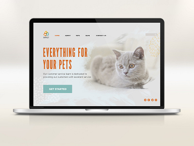 First screen design for pet shop design landingpage photoshop typography web webdesign website