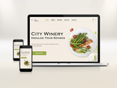 Landing page and adaptive for food delivery design landingpage minimal photoshop typography web webdesign website