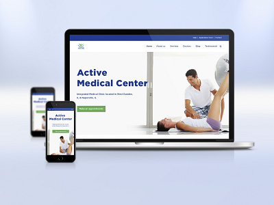 Landing Page and Adaptive for Rehabilitation Clinic design landingpage minimal photoshop typography web webdesign website