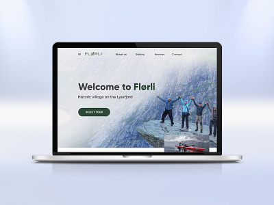 Landing Page for Tour Company in Norway design first screen landingpage minimal photoshop typography web webdesign website