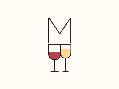 MB color identity illustration logo wine