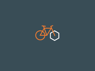 bike / shop bike design hexagon illustration