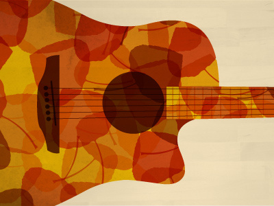 autumn rock show autumn color design guitar illustration music