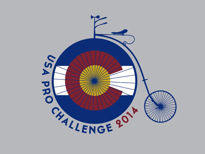 usa pro challenge 2 bikes colorado cycling design highwheeler illustration