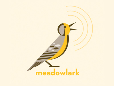meadowlark WIP bird color design illustration logo meadowlark