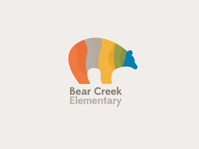bear creek bear color design education illustration logo school