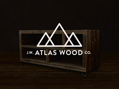 j.w. atlas wood co. design logo wood